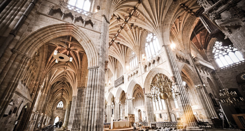 Interior of Exeter Cathedral