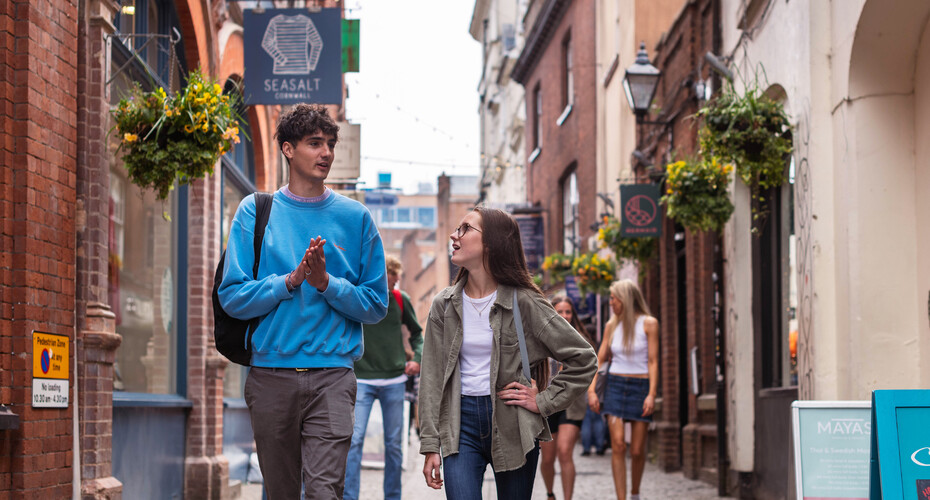 Students on Gandy street