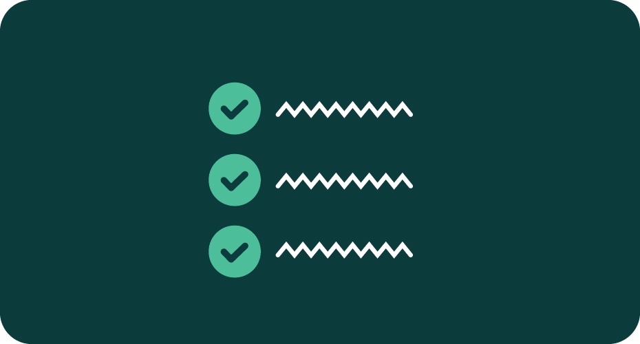 Ticklist graphic against green background