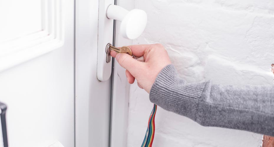 turning a key in a lock