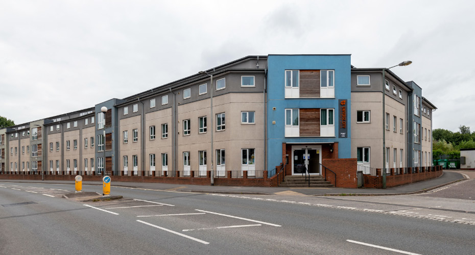 Exterior shot of Point Exe accommodation