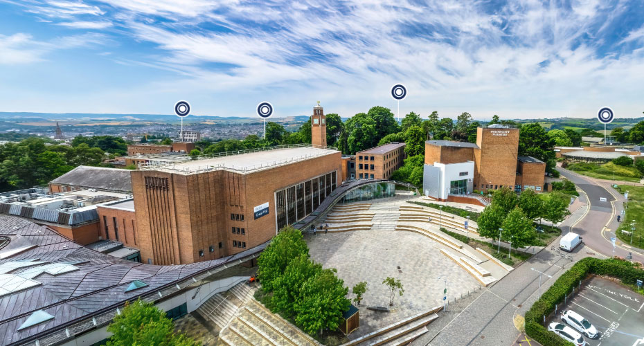 A screenshot of the Streatham Campus virtual tour.