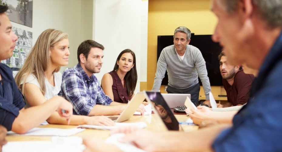 Researchers in a meeting