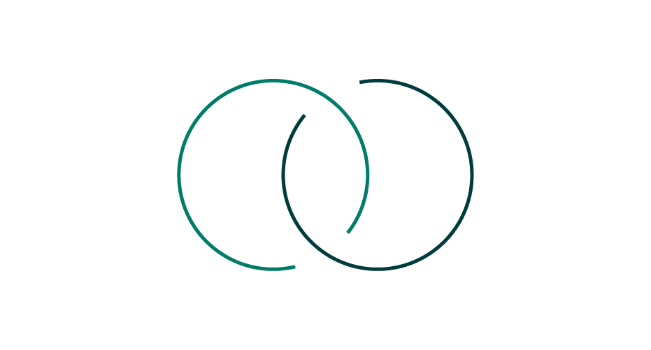 Two interlocking circles icon