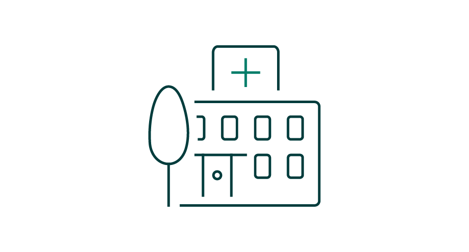 Medical building icon