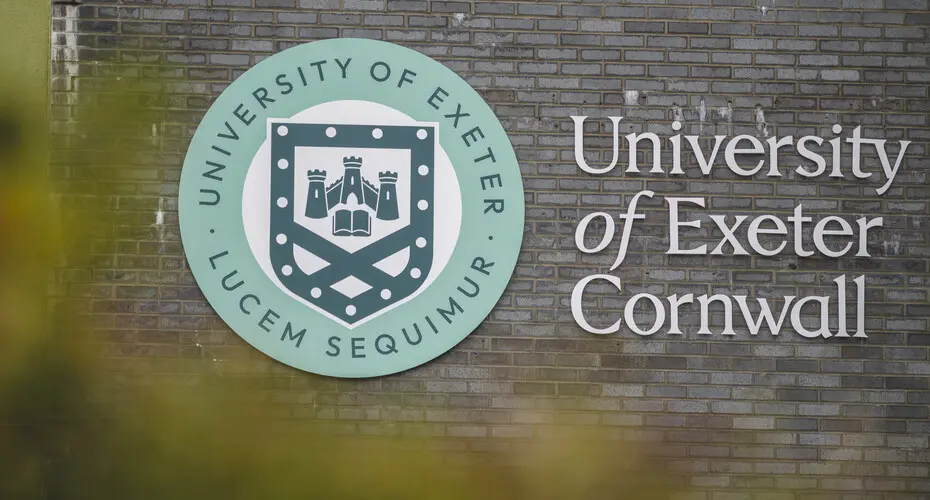 Branded sign on campus