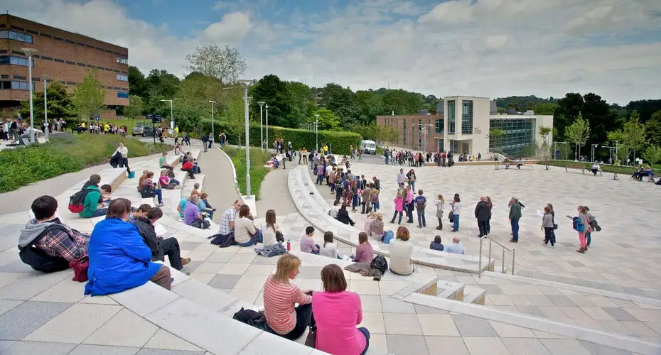 Open Day visitors on the Streatham Campus Piazza