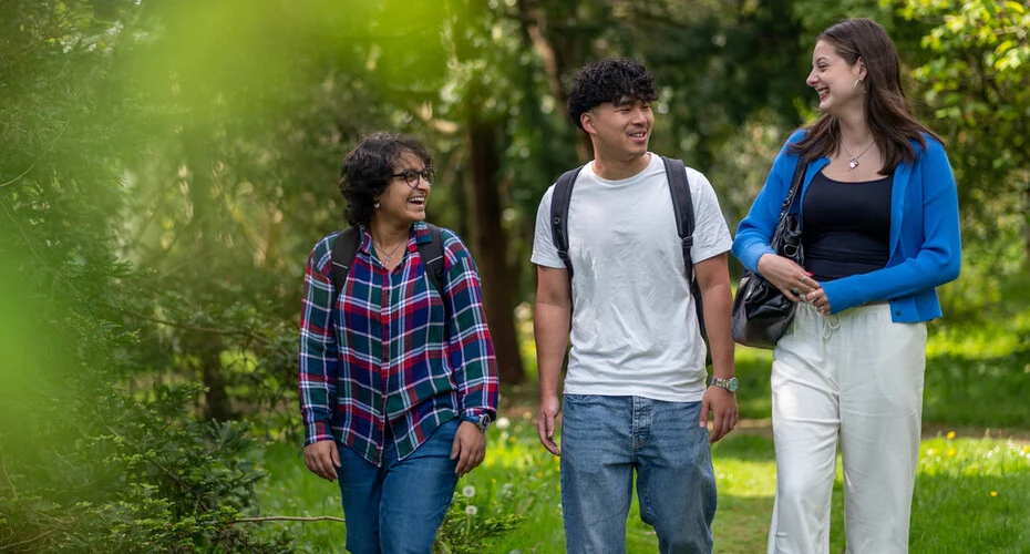 A group of students exploring and making the most of student life on Streatham Campus.