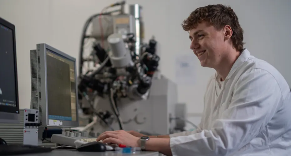 Focused Ion Beam (FIB) equipment within the Imaging Suite in the Harrison Building.