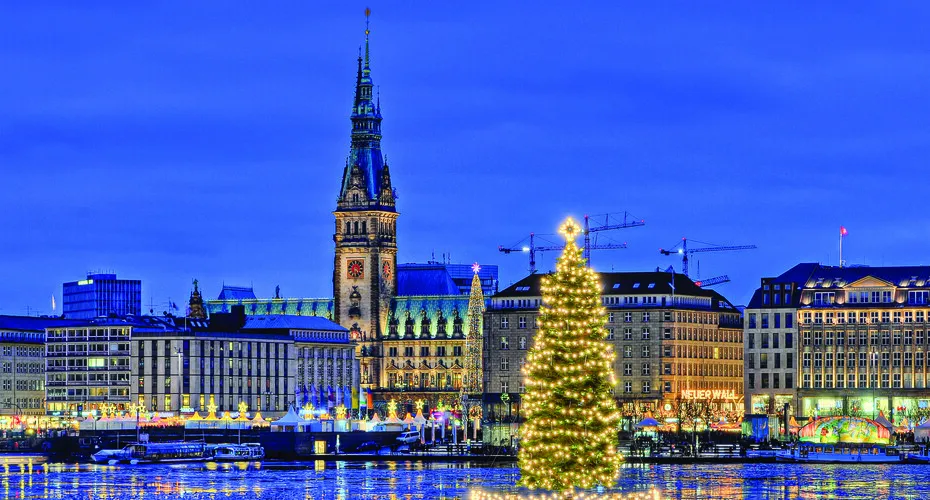 Hamburg is a traditionally popular German festival destination during the Christmas season.