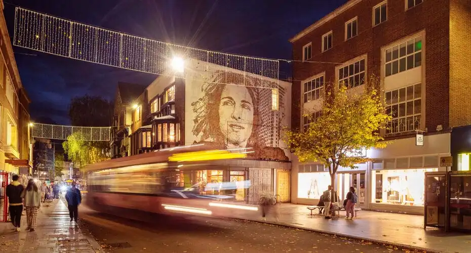 Exeter High Street at night