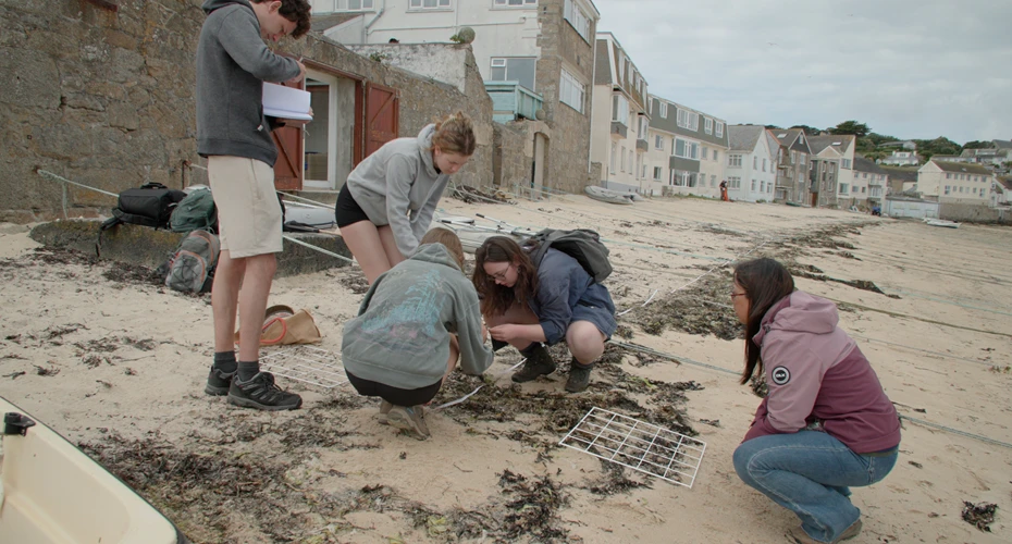 Students from the Cornwall Campus at the University of Exeter on a field-trip.