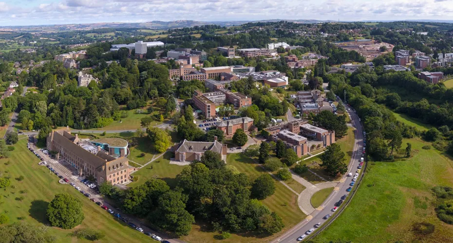 An aerial view of Streatham Campus