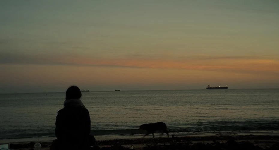 Enjoying the sunset at Gyllyngvase beach